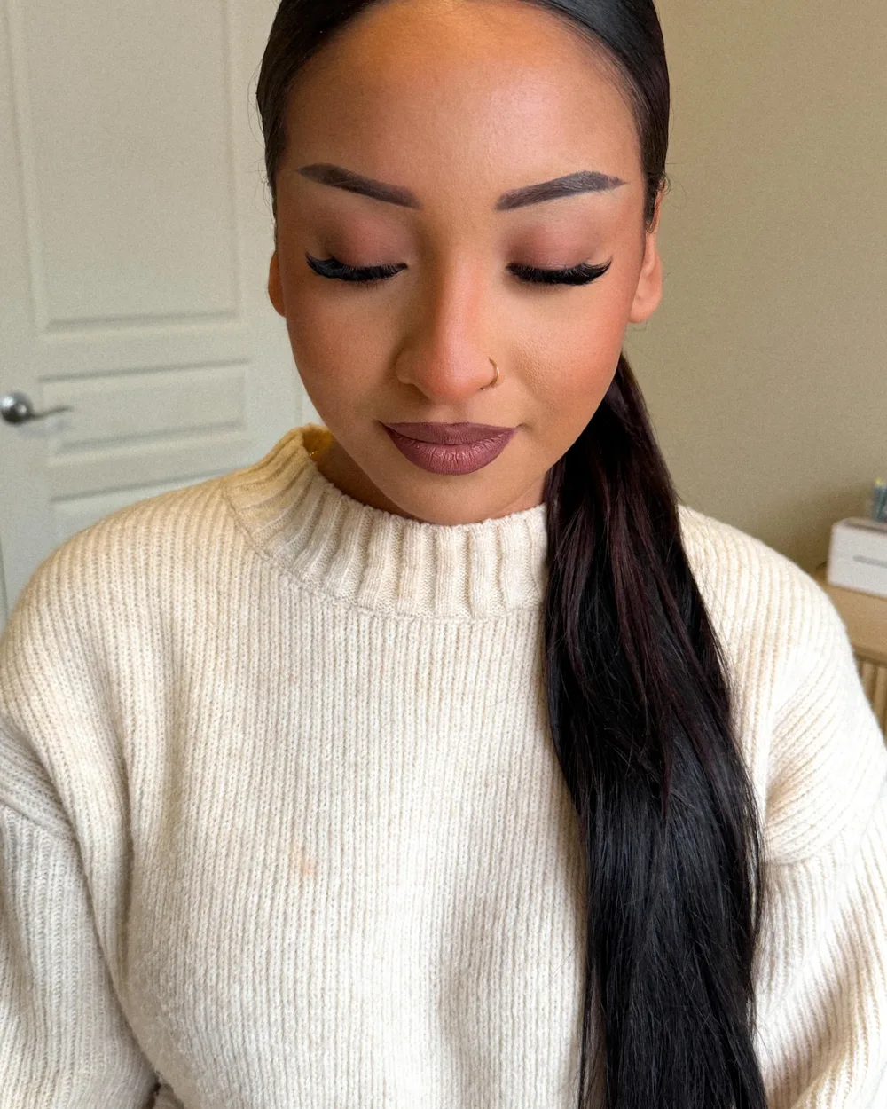 Client with a clean wet-look set